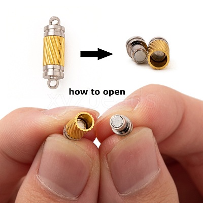 Brass Magnetic Clasps with Loops MC040-1-1