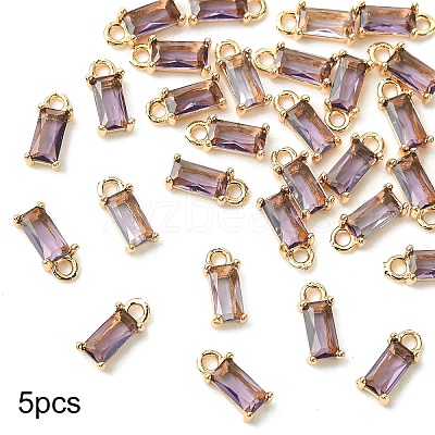 5Pcs Transparent Glass Charms GLAA-YW0004-40D-1