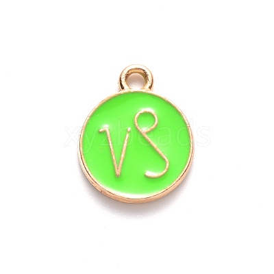Alloy Enamel Pendants X-ENAM-S124-01B-06E-1