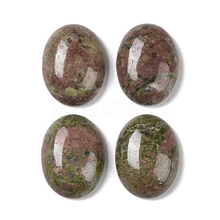 Natural Unakite Cabochons G-B080-01A-14-1