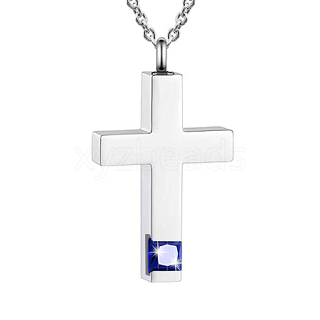 Cross Urn Ashes Pendant Necklace PW-WGBB57D-09-1