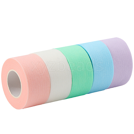 5 Rolls 5 Colors Non-woven Fabrics Adhesive Eyelash Extensions Tape AJEW-GF0010-52-1