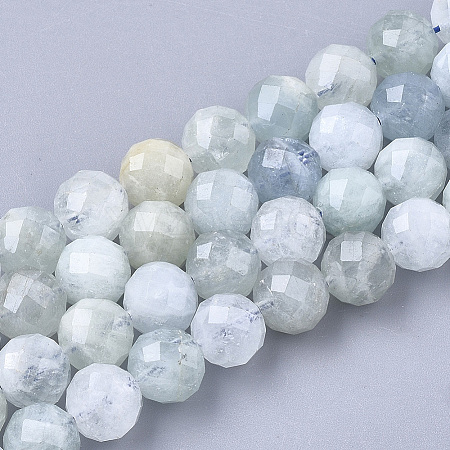 Natural Aquamarine Beads Strands X-G-S345-6mm-013-1