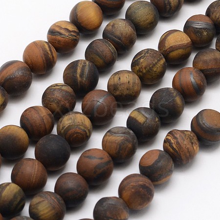 Natural Tiger Eye Beads Strands X-G-D688-10mm-1