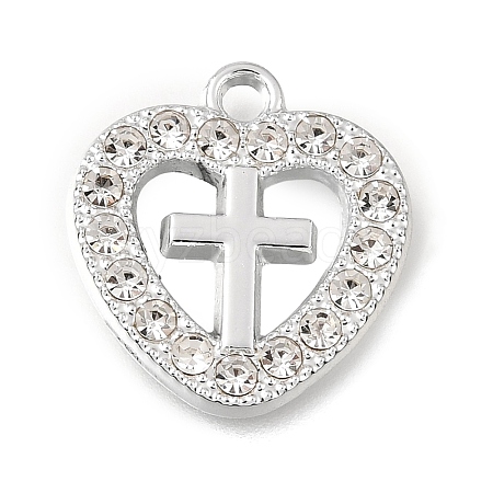 UV Plating Alloy Crystal Rhinestone Pendants RB-CBAD37D-33P-1