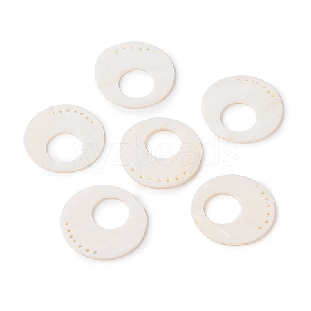 Natural Shell Connector Charms BSHE-H018-13-1