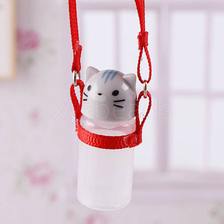 Water Bottle Shape Plastic Miniature Ornaments PW-WG55615-03-1