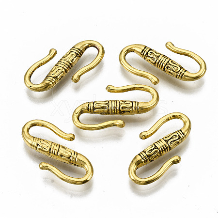 Tibetan Style Alloy S-Hook Clasps TIBE-N011-22AG-RS-1