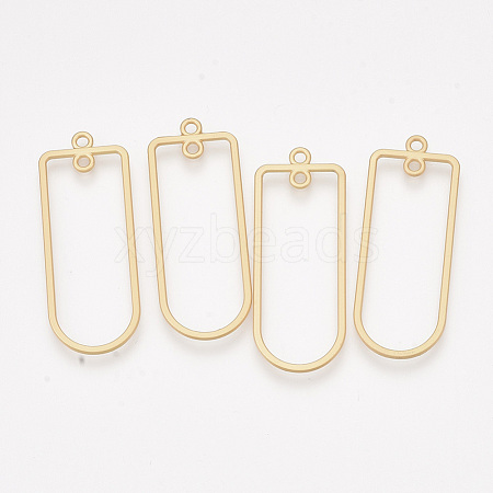 Smooth Surface Alloy  2-Loop Link Pendants PALLOY-T067-54MG-1