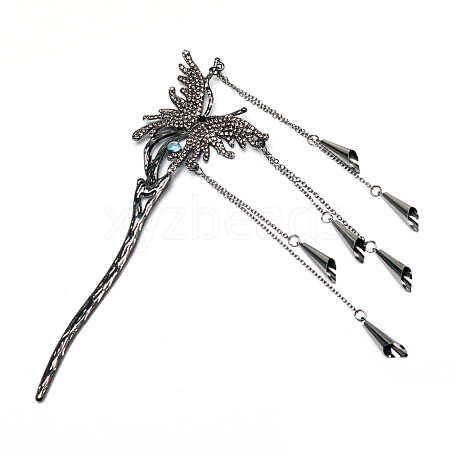 Alloy Butterfly Hair Sticks PW-WG9A577-03-1