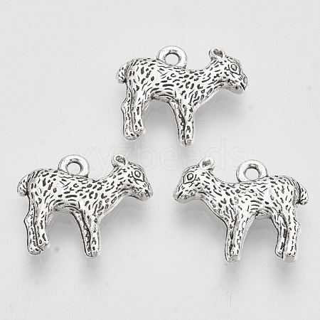 Tibetan Style Alloy Pendants TIBEP-T009-04AS-RS-1