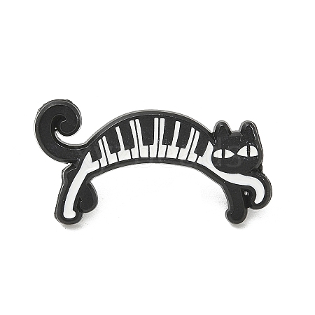 Cat with Musical Note Enamel Pins JEWB-Q008-03C-1