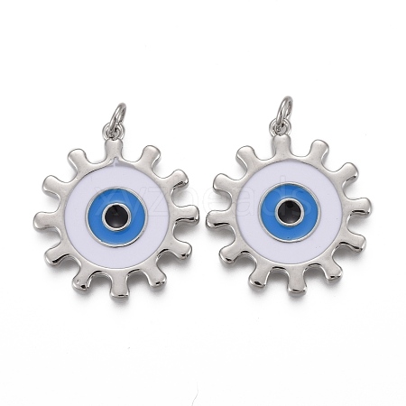 Brass Enamel Pendants KK-F821-50P-1