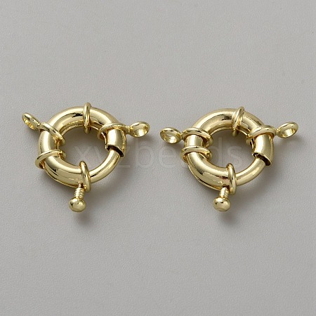 Brass Spring Ring Clasps KK-WH20010-003C-G-1