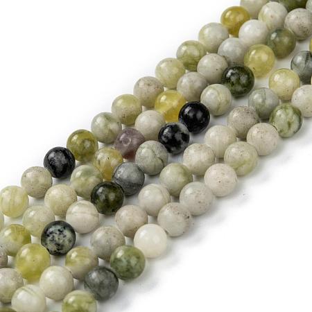 Natural Qinghua Jade Beads Strands G-G818-01-6mm-1