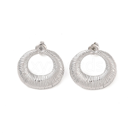 Non-Tarnish Ring 304 Stainless Steel Stud Earrings for Women EJEW-L272-009P-1