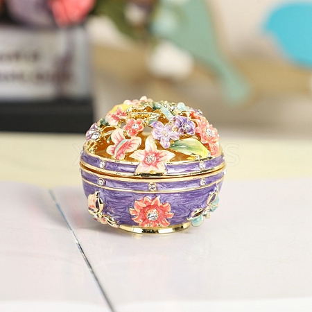 Flower Alloy Enamel Box PW-WG94728-03-1