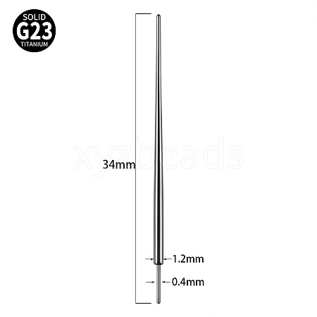 G23 Titanium Piercing Taper Insertion Pins WGC7943-07-1