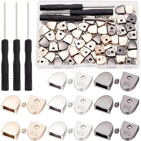  3 Sets 3 Colors Iron No Tie Shoe Lace Tip Decoration Kits DIY-NB0007-85-1