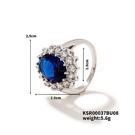 Round Rhinestone Ring for Women RW5001-2-1