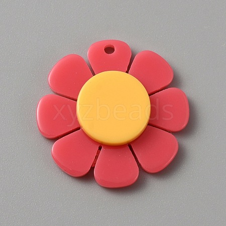 Opaque Resin Pendants LS-RESI-WH0029-46B-06-1