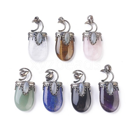 Natural Mixed Stone Pendants G-F639-09-1