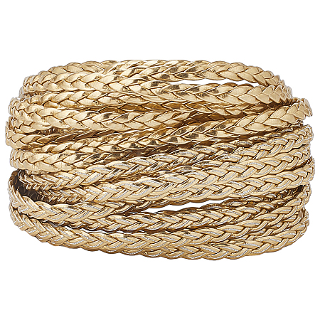 Flat PU Leather Braided Cord OCOR-WH0086-87B-01-1