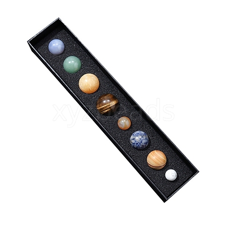 Natural Gemstone Eight Planets of the Solar System Display Decorations G-F734-13-1