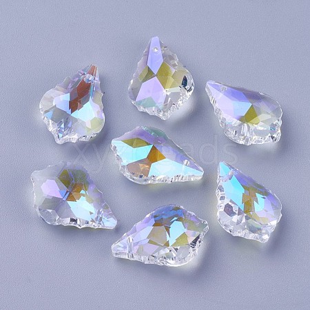 Faceted Glass Pendants GLAA-F068-C27-1