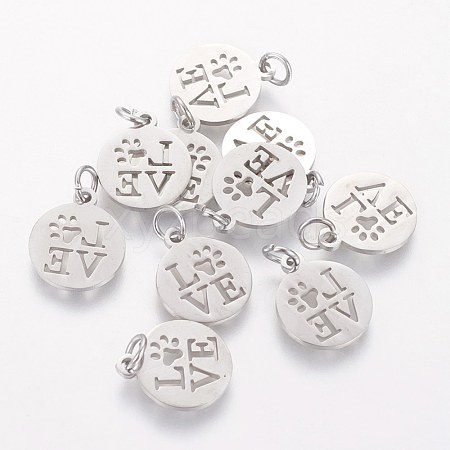 Non-Tarnish 304 Stainless Steel Pendants STAS-Q201-T450S-1