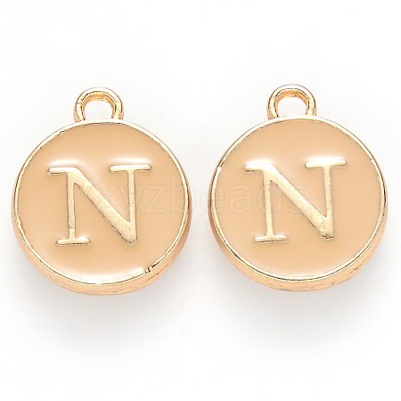 Golden Plated Alloy Enamel Charms LS-ENAM-S118-06N-1