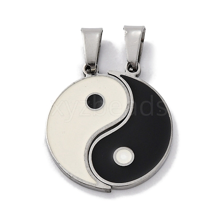 201 Stainless Steel Split Pendants STAS-Q342-17P-1