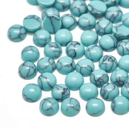 Synthetic Turquoise Cabochons TURQ-S290-12C-8mm-1