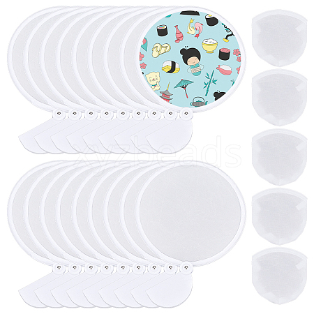 Nylon Foldable Flying Disc or Fan with Storage Bag Assortment AJEW-WH0696-154A-1