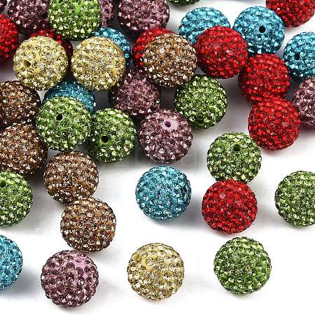 Pave Disco Ball Beads RB-Q195-14mm-M-1