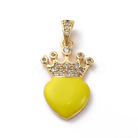 Brass Cubic Zirconia Pendants LS-ZIRC-H122-01G-05-1