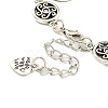 Antique Silver Plated Alloy Link Chain Bracelet Making MAK-K023-03G-AS-3