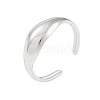 304 Stainless Steel Open Cuff Rings for Women RJEW-C095-07P-1