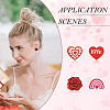 40Pcs 4 Style Valentine's Day Theme Natural Wood Stud Earrings EJEW-TA0001-27-8