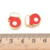 Christmas Brass Enamel Beads KK-I474-G15-3