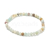 Natural Amazonite Beaded Stretch Bracelets BJEW-D446-A-31-2