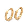 Ion Plating(IP) Frosted 304 Stainless Steel Huggie Hoop Earrings for Women EJEW-C096-32A-G-1