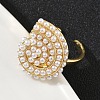 ABS Plastic Pearl Finger Rings RJEW-L128-02G-3