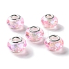 Shell Transparent Copper Buckle Acrylic European Beads OACR-M024-08P-02-1