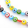 Handmade Evil Eye Lampwork Bead Strands X-LAMP-J029-6mm-M-1