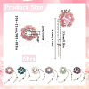 6Pcs 6 Colors Handmade Polymer Clay Rhinestone Beads CLAY-SC0001-91-2