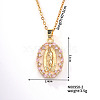 Retro Colorful Fashion Necklace with Shiny Rhinestones and Virgin Mary Pendant LW6178-2-1