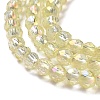 Electroplate Transparent Glass Beads Strands GLAA-H021-01A-FR04-4