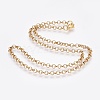 304 Stainless Steel Rolo Chain Necklaces NJEW-F248-21A-G-1