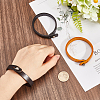 3Pcs 3 Colors Leather Wide Cord Bracelets with Alloy Button BJEW-GF0001-26-3
